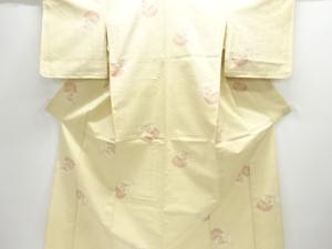 未使用品　梅模様織り出し十日町紬単衣着物